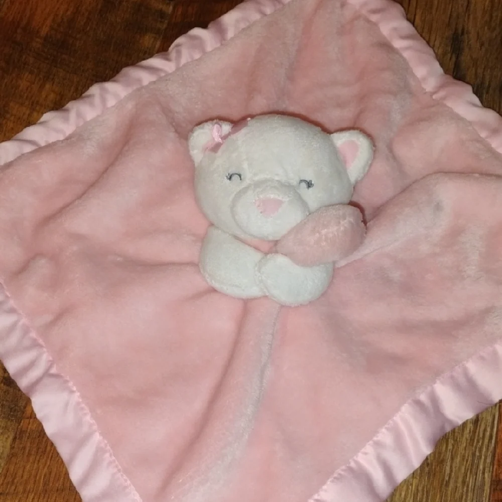 Carter's Pink and White Plush Elephant and Lovey Set
